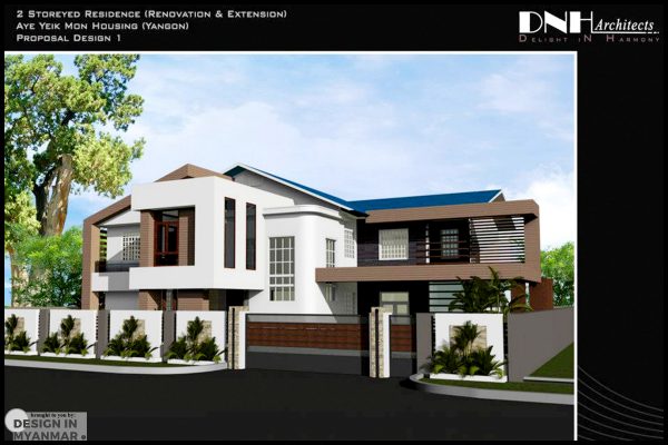 2 Storey Residence (Renovation & Extension Design) at Aye Yeik Mon Housing