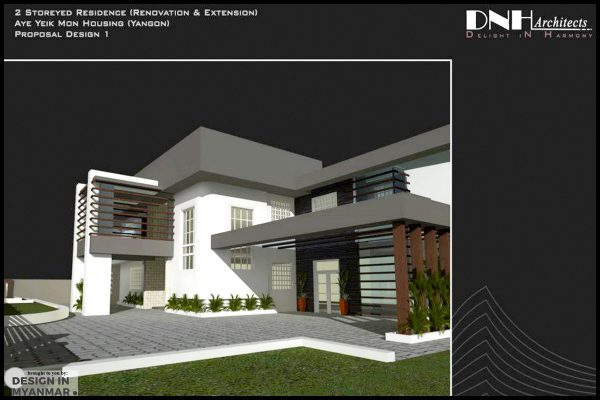 2 Storey Residence (Renovation & Extension Design) at Aye Yeik Mon Housing