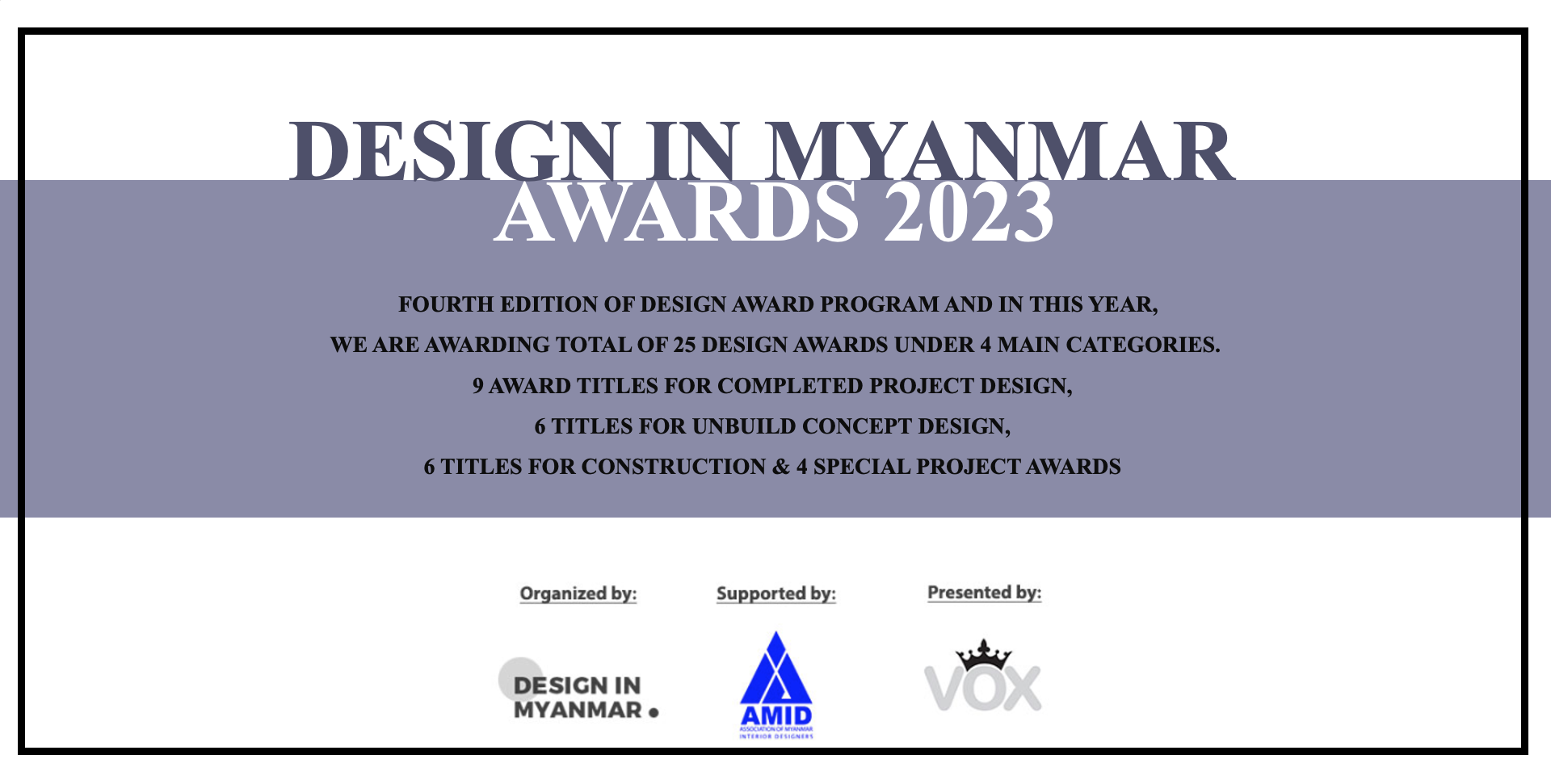 DESIGN IN MYANMAR AWARDS 2023